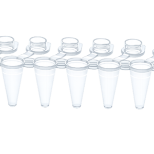 0.1 ml 8-Strip Clear PCR Tube with attached dome cap